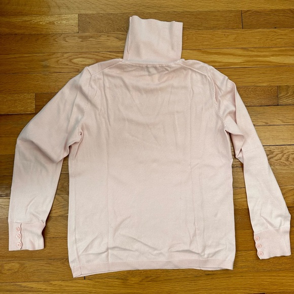 Talbots Petal Pink Cotton Turtleneck Sweater - Picture 5 of 6